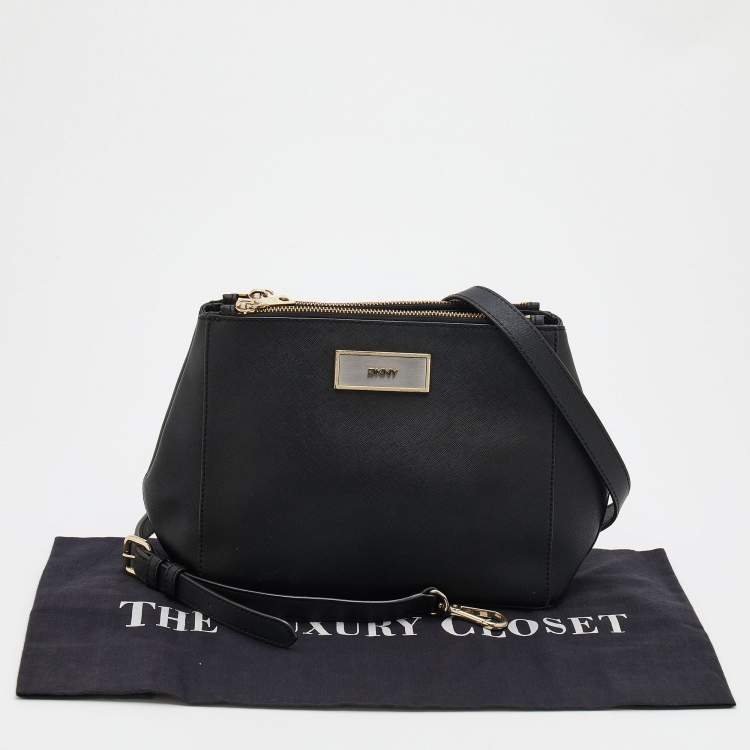 Pre Owned DKNY Black Leather Shoulder Bag