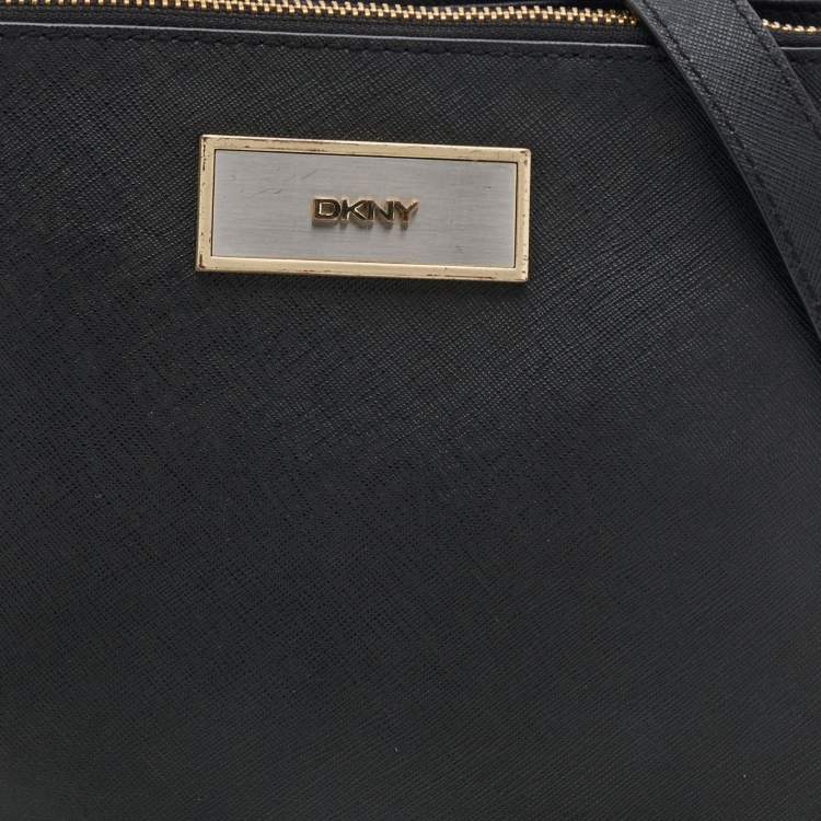 Pre Owned DKNY Black Leather Shoulder Bag