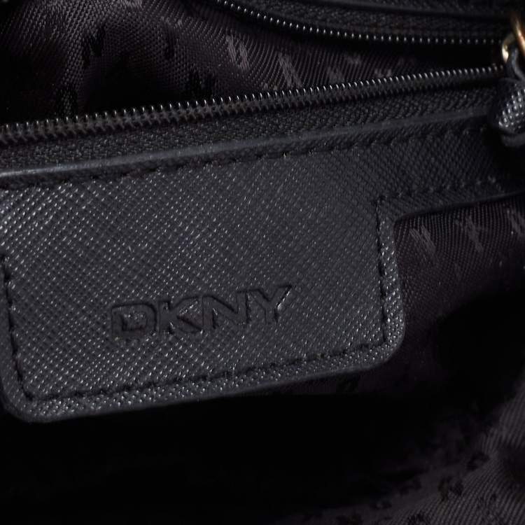 Pre Owned DKNY Black Leather Chain Shoulder Bag