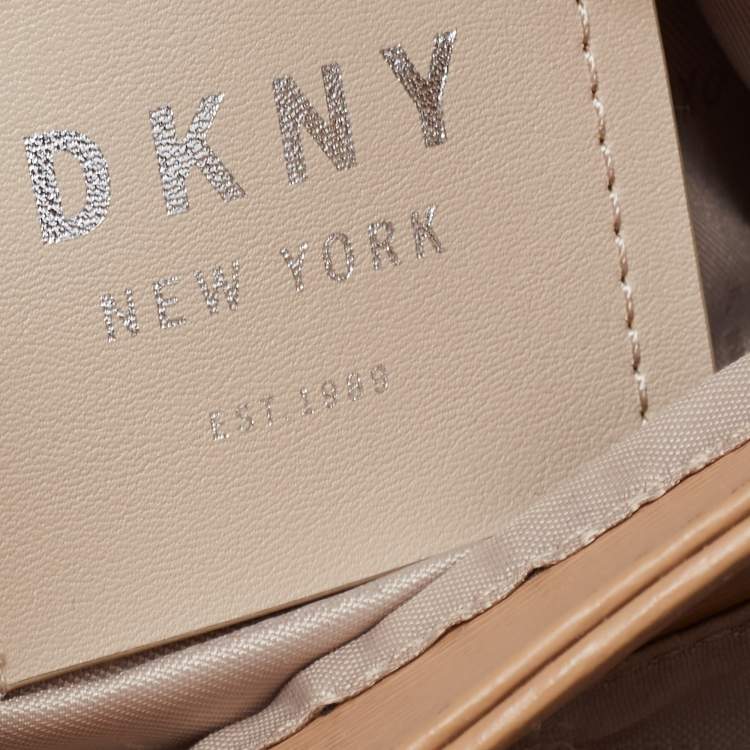 Pre Owned DKNY Beige Leather Paige Dome Satchel
