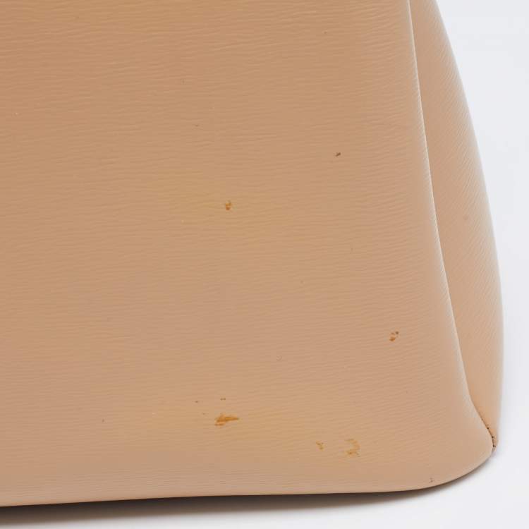 Pre Owned DKNY Beige Leather Paige Dome Satchel