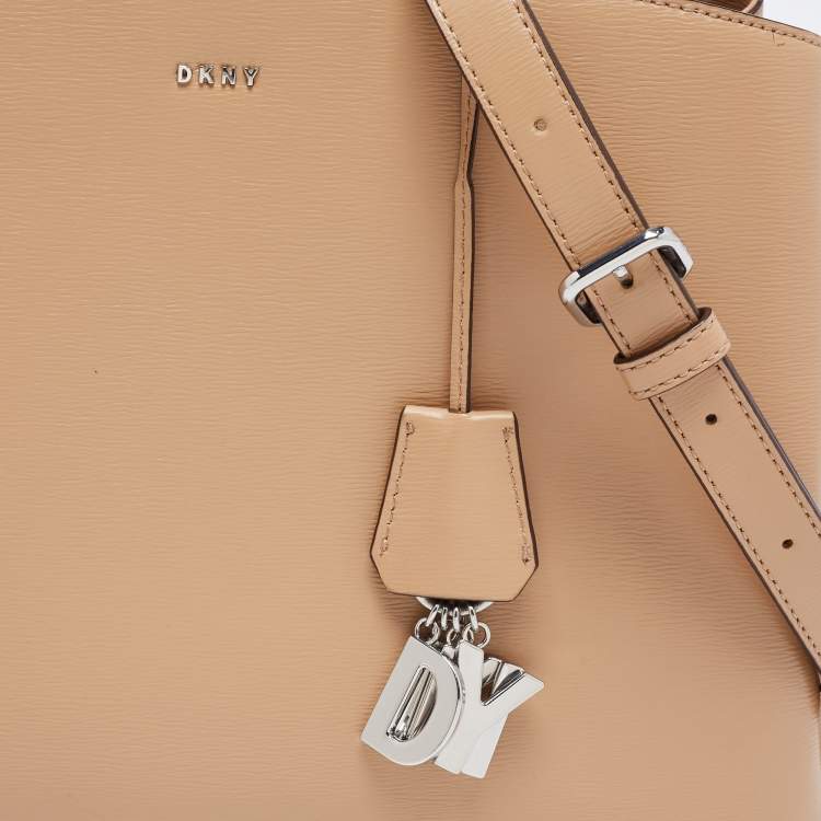 Pre Owned DKNY Beige Leather Paige Dome Satchel