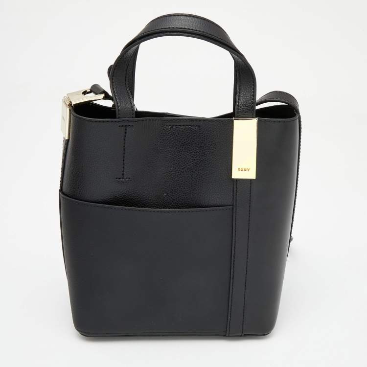 Pre Owned DKNY Black Leather Sam Tote