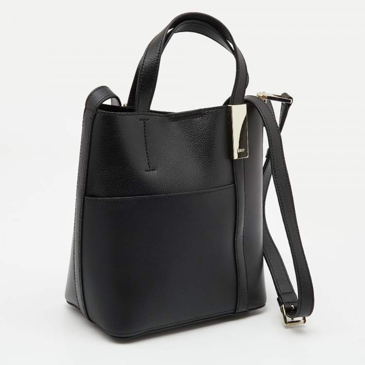 Pre Owned DKNY Black Leather Sam Tote