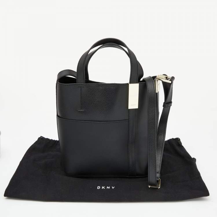 Pre Owned DKNY Black Leather Sam Tote