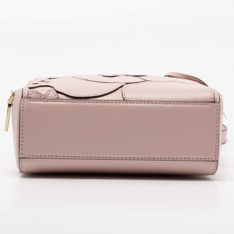 Pre Owned DKNY Pink Leather Sara Box Top Handle Bag