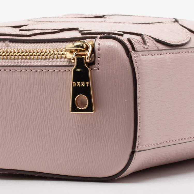 Pre Owned DKNY Pink Leather Sara Box Top Handle Bag