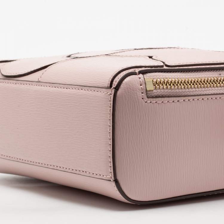 Pre Owned DKNY Pink Leather Sara Box Top Handle Bag