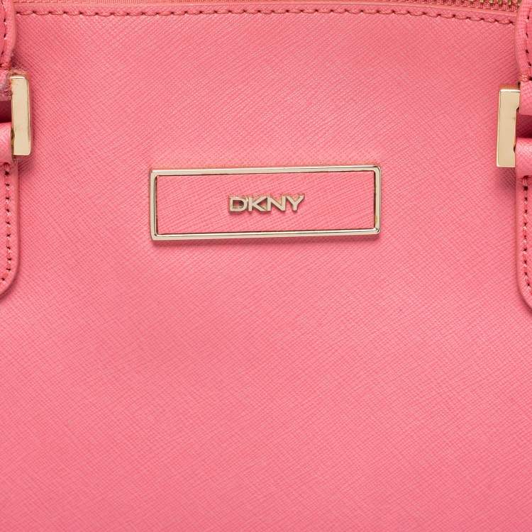 Pre Owned DKNY Pink Leather Dome Satchel