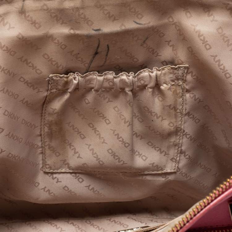 Pre Owned DKNY Pink Leather Dome Satchel