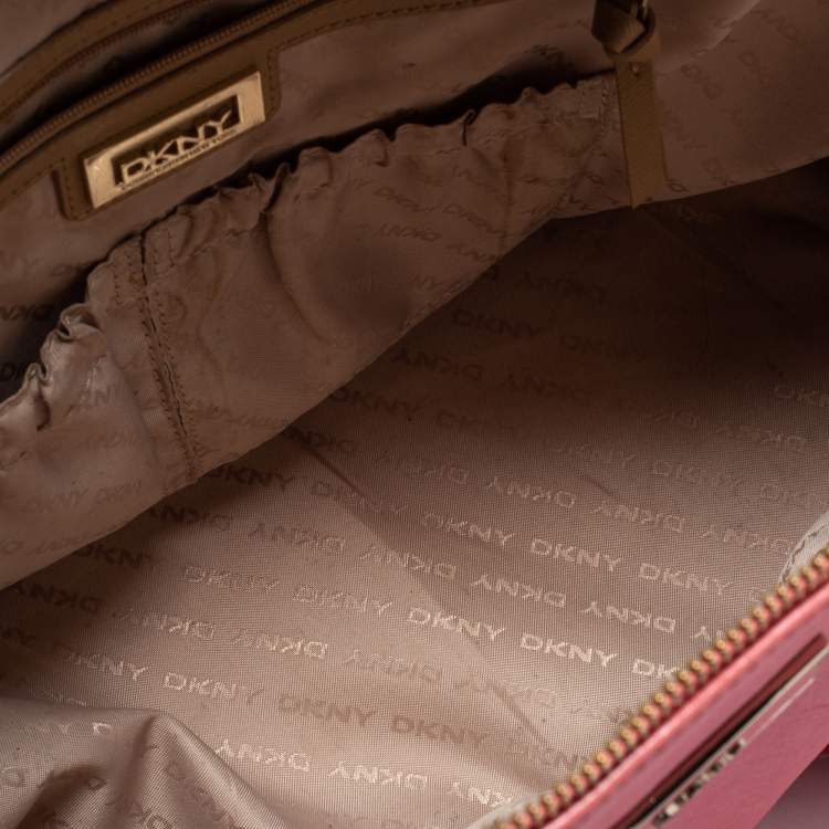 Pre Owned DKNY Pink Leather Dome Satchel