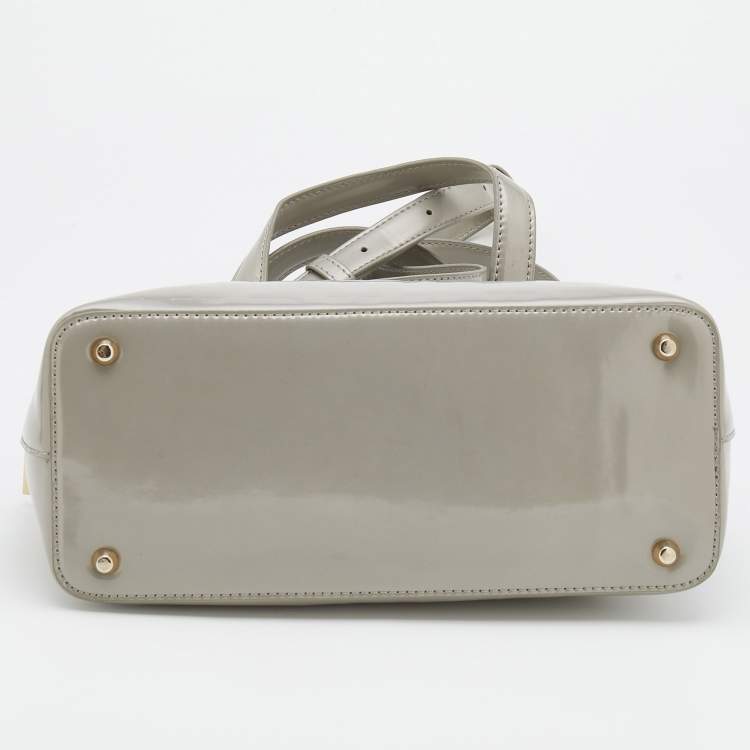 Pre Owned DKNY Grey PVC Monogram Embossed Satchel