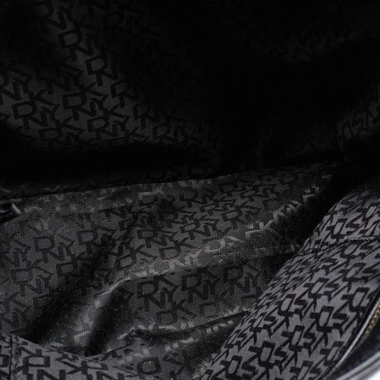 Pre Owned DKNY Black Signature Canvas Tote