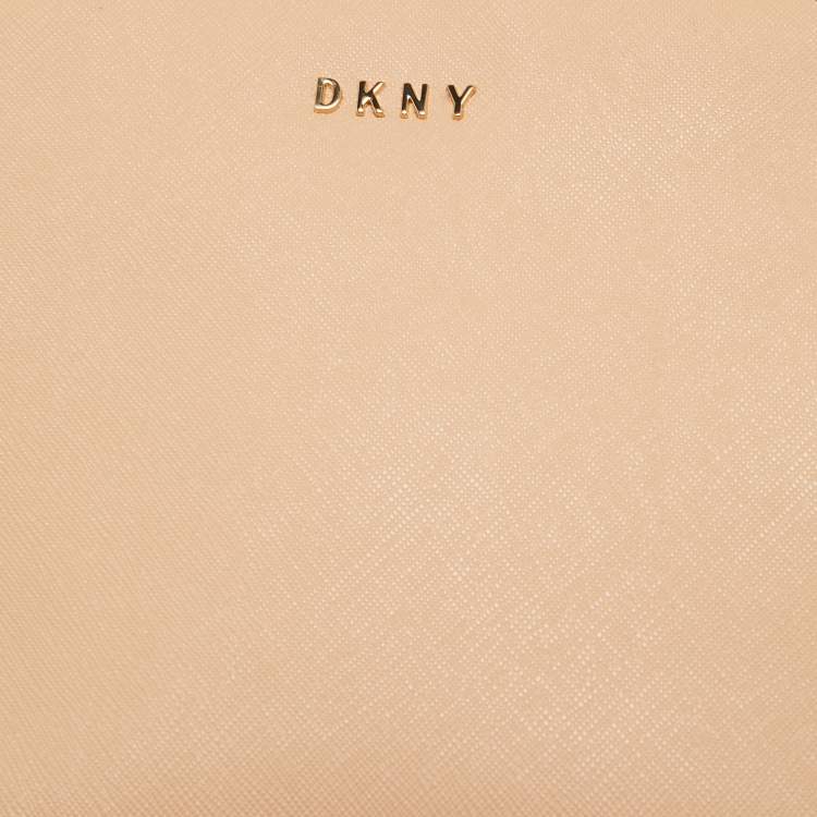Pre Owned DKNY Beige Saffiano Leather Paige Tote