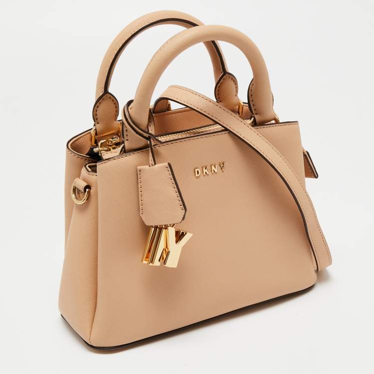 Pre Owned DKNY Beige Saffiano Leather Paige Tote