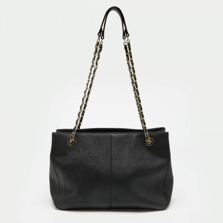 Pre Owned DKNY Black Saffiano Leather Bryant Park Shoulder Bag