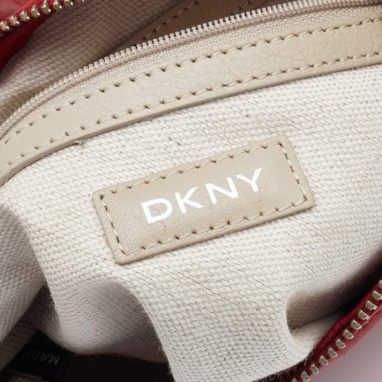 Pre Owned DKNY Red Leather Hobo