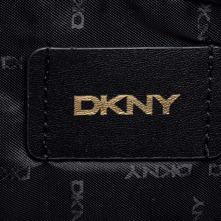 Pre Owned DKNY Black Carol Leather Baguette Bag