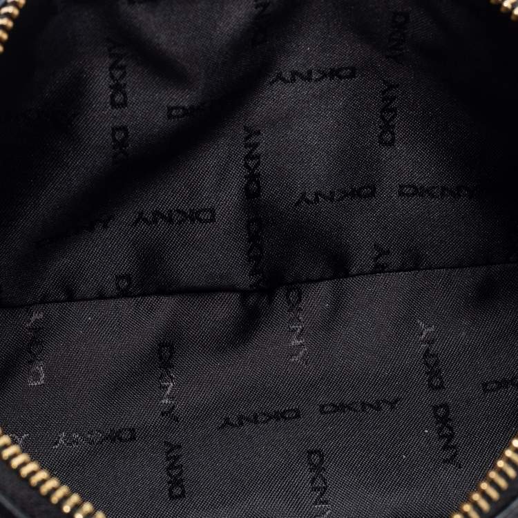 Pre Owned DKNY Black Carol Leather Baguette Bag