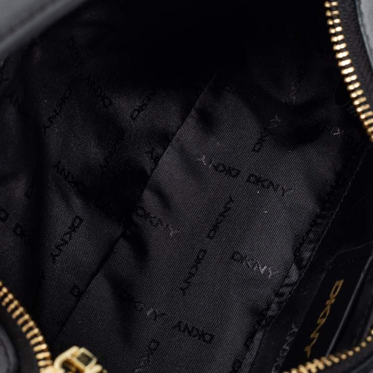 Pre Owned DKNY Black Carol Leather Baguette Bag