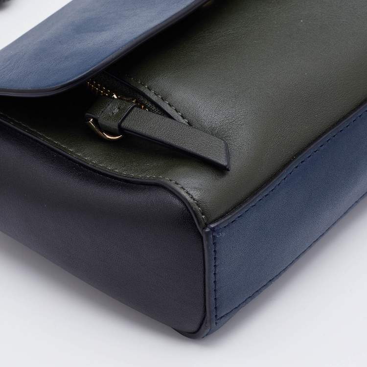 Pre Owned DKNY Tricolor Leather Greenwich Crossbody Bag