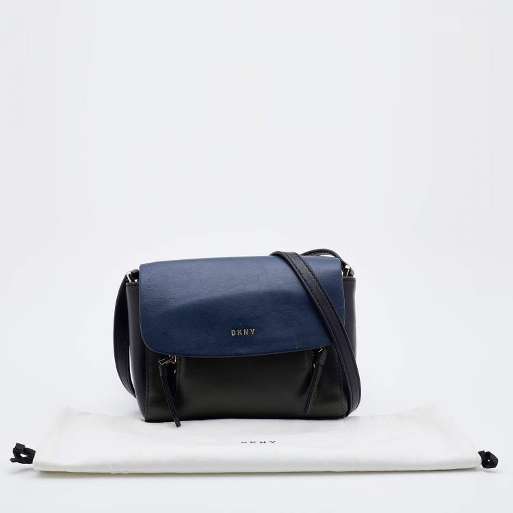 Pre Owned DKNY Tricolor Leather Greenwich Crossbody Bag
