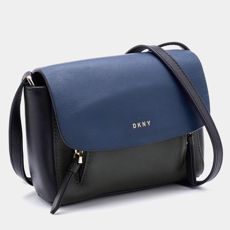 Pre Owned DKNY Tricolor Leather Greenwich Crossbody Bag