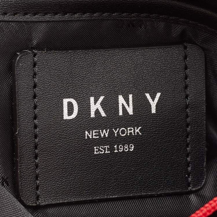 Pre Owned DKNY Red Quilted Leather Allen Flap Shoulder Bag