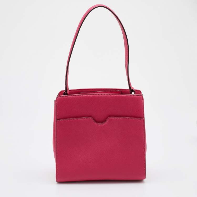 Pre Owned DKNY Pink Leather Shoulder Bag