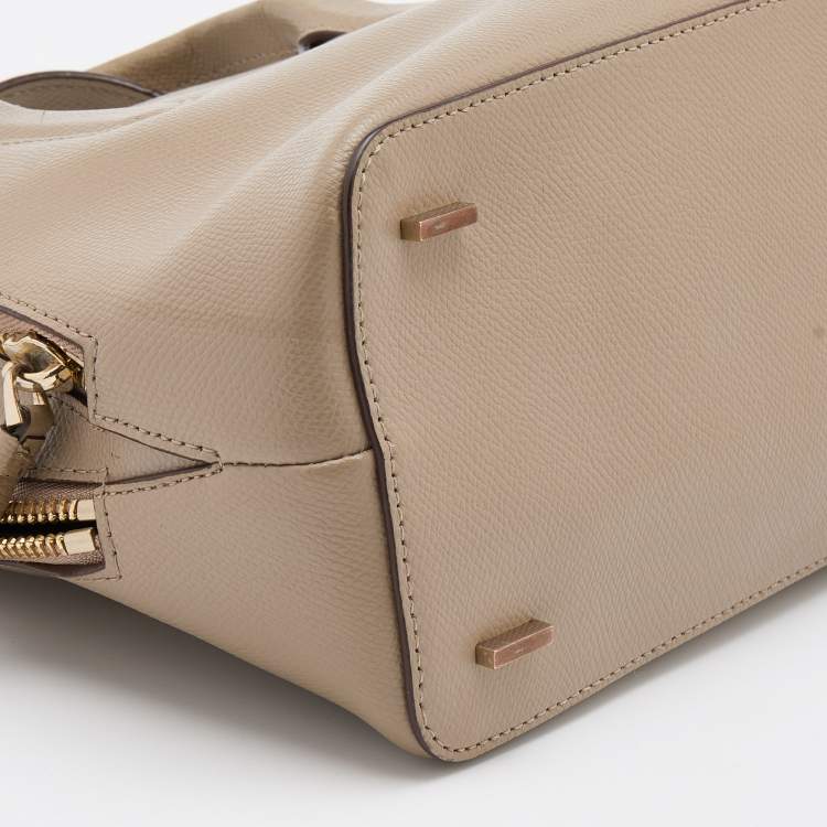Pre Owned DKNY Beige Leather Dome Satchel