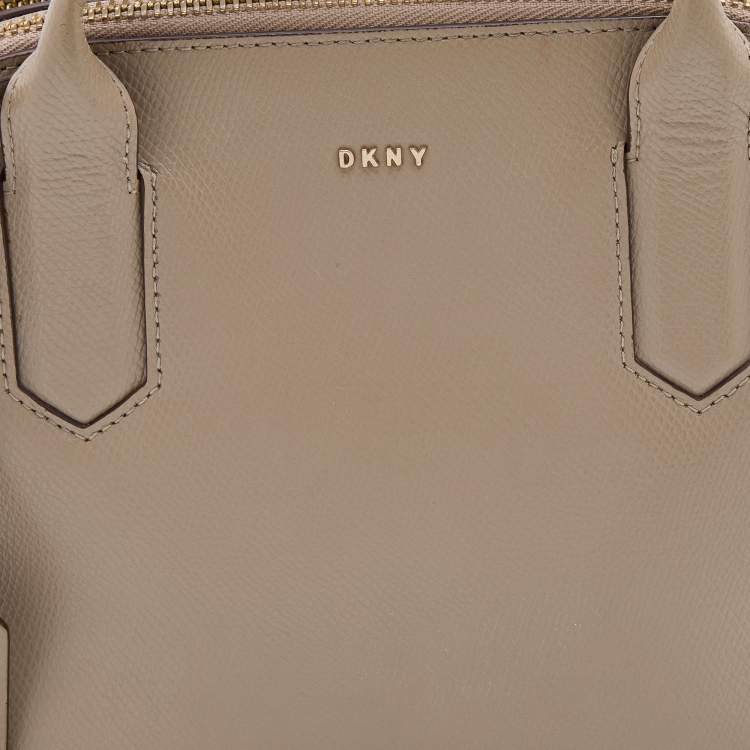 Pre Owned DKNY Beige Leather Dome Satchel