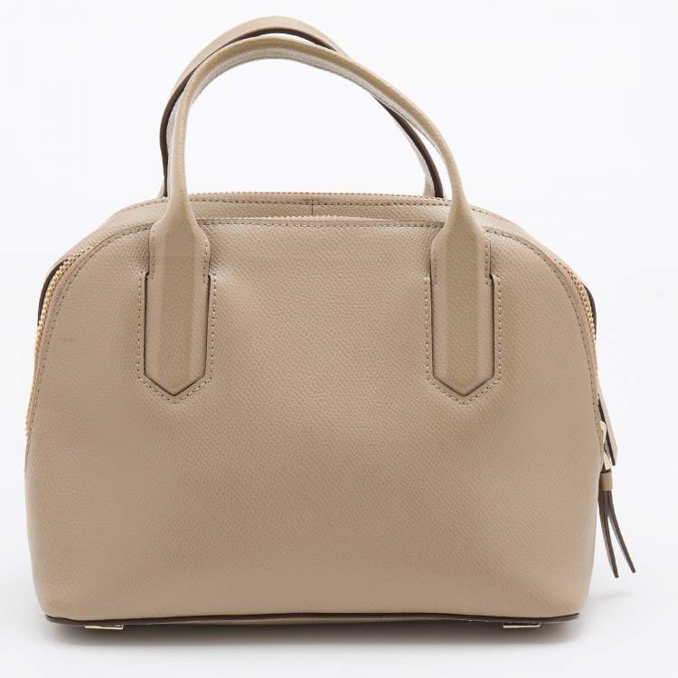 Pre Owned DKNY Beige Leather Dome Satchel