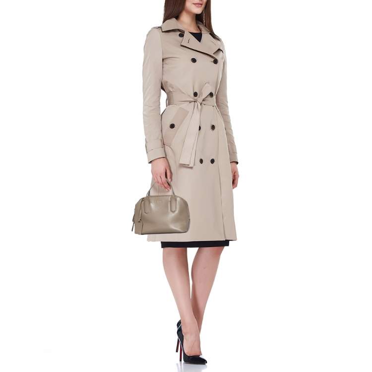 Pre Owned DKNY Beige Leather Dome Satchel