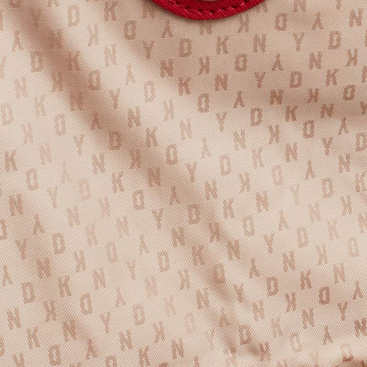 Pre Owned DKNY Red Saffiano Leather Bryant Flap Shoulder Bag