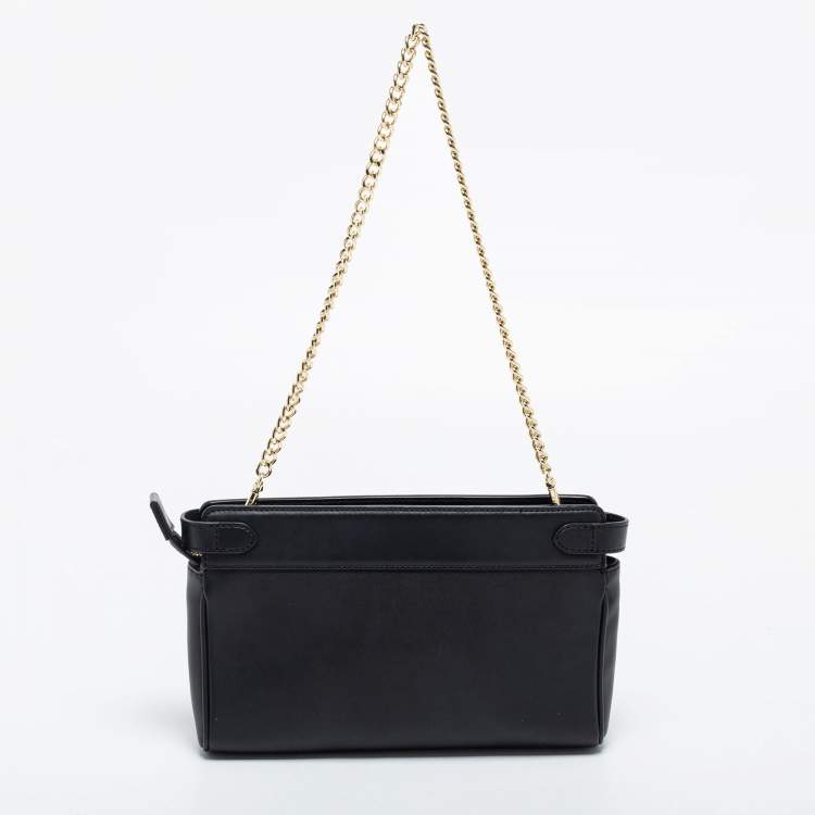 مملوكة مسبقًا DKNY Black Leather Chain Shoulder Bag
