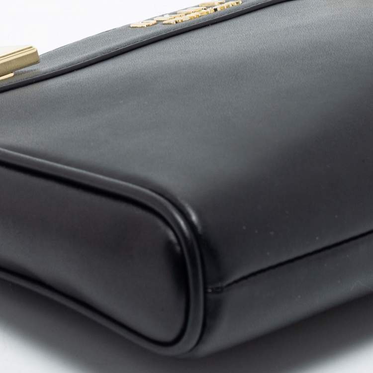 مملوكة مسبقًا DKNY Black Leather Chain Shoulder Bag