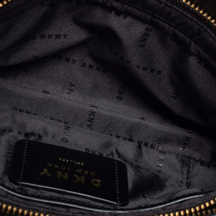 مملوكة مسبقًا DKNY Black Leather Chain Shoulder Bag