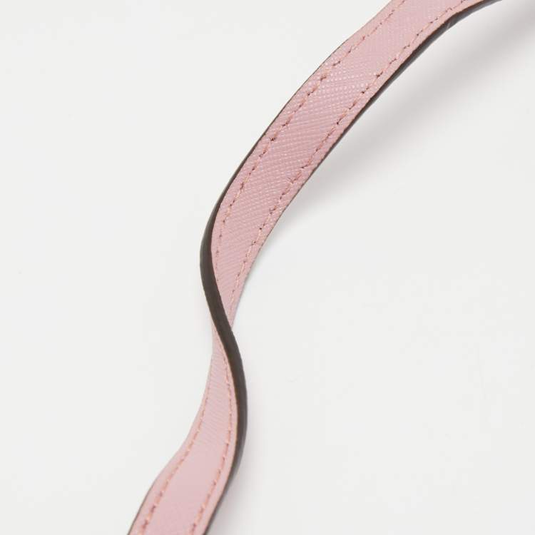 Pre Owned DKNY Pink Leather Flap Crossbody Bag