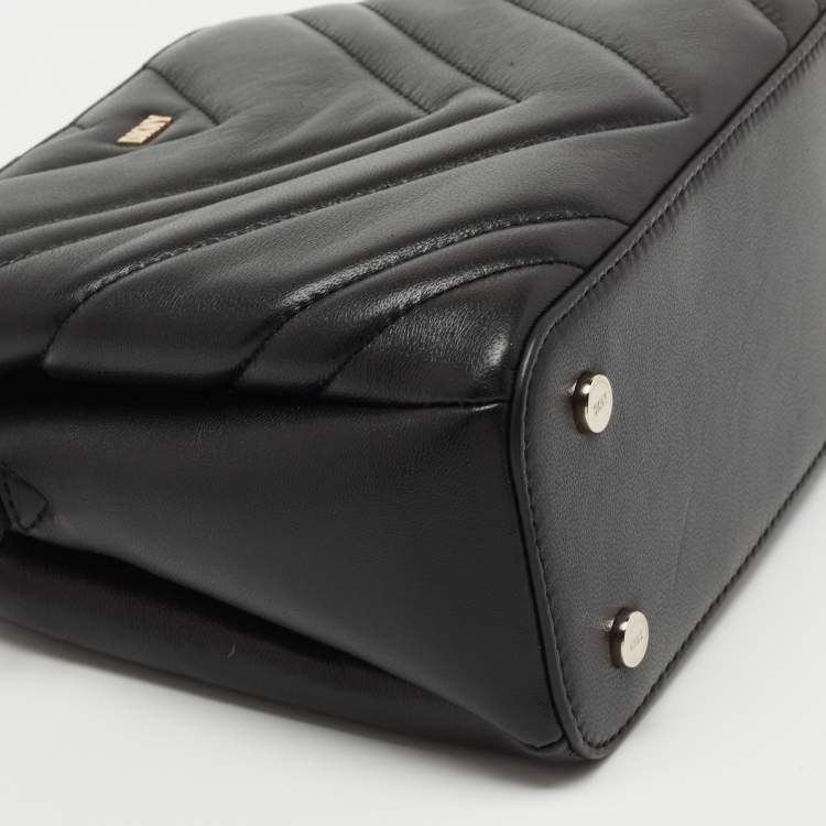 Pre Owned DKNY Black Leather Satchel