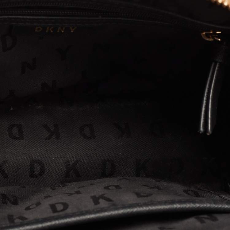 مملوكة مسبقًا DKNY Tan Leather Bryant Zip Top Shoulder Bag