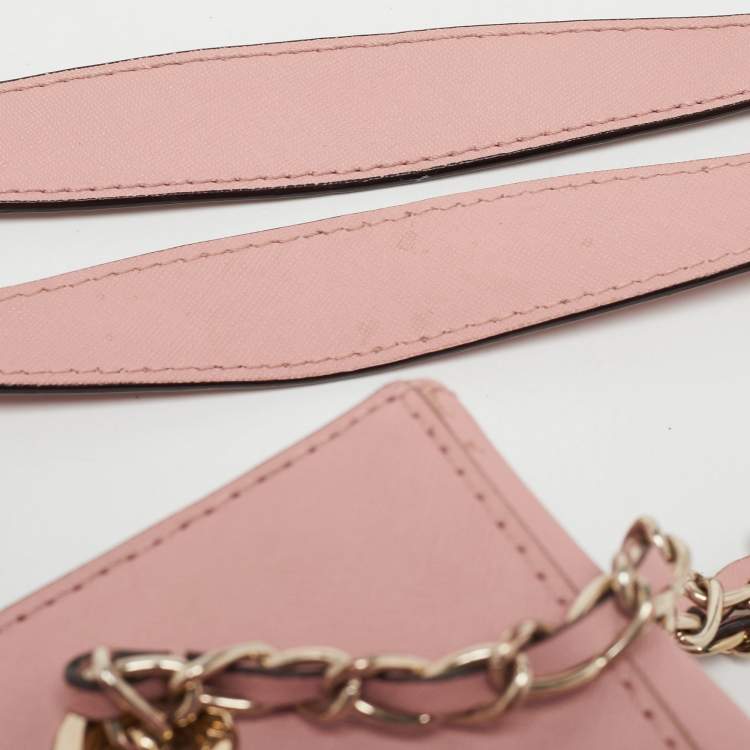 Pre Owned DKNY Light Pink Saffiano Leather Top Zip Tote