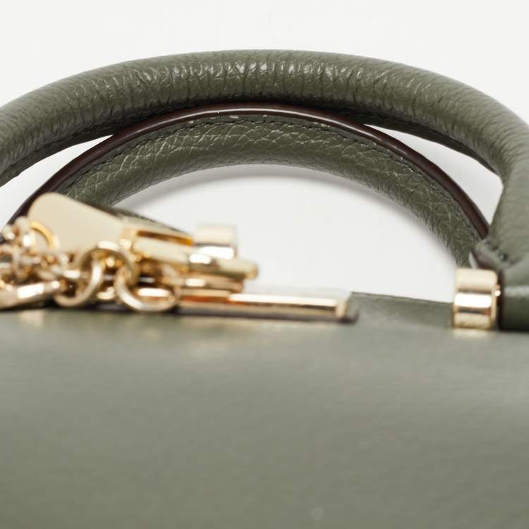 مملوكة مسبقًا DKNY Fatigue Green Leather Elissa Shoulder Bag