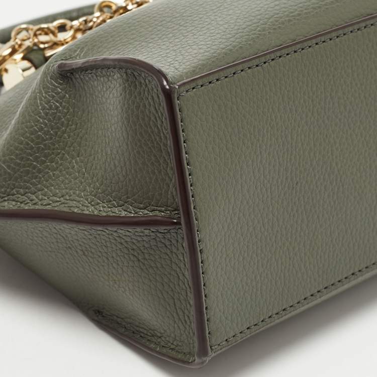 مملوكة مسبقًا DKNY Fatigue Green Leather Elissa Shoulder Bag