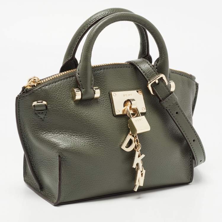 مملوكة مسبقًا DKNY Fatigue Green Leather Elissa Shoulder Bag