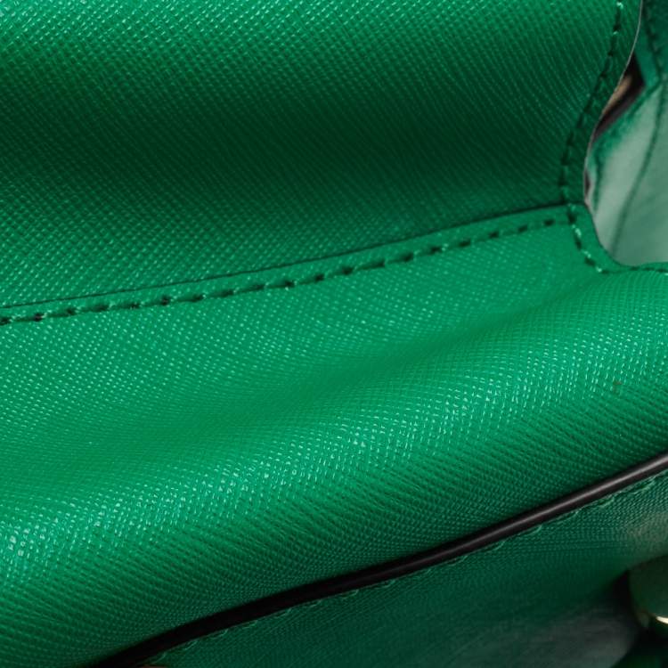 مملوكة مسبقًا DKNY Green Leather Dona Karan Zip Tote