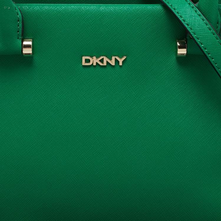 مملوكة مسبقًا DKNY Green Leather Dona Karan Zip Tote