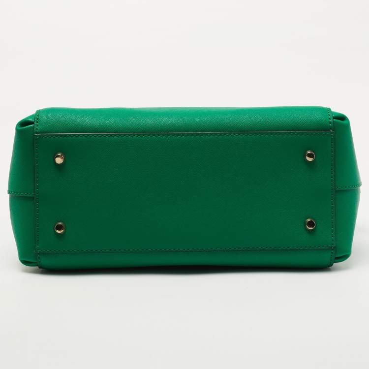 مملوكة مسبقًا DKNY Green Leather Dona Karan Zip Tote