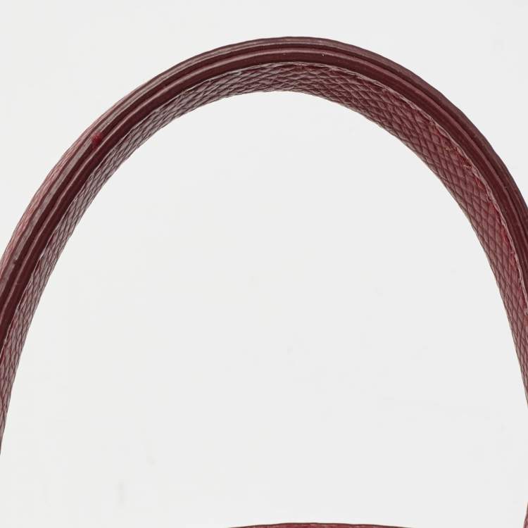 Pre Owned DKNY Red Leather Bryant Double Zip Backpack