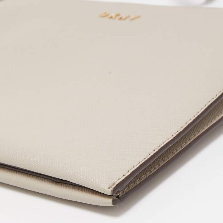 Pre Owned DKNY Beige Leather Crossbody Bag