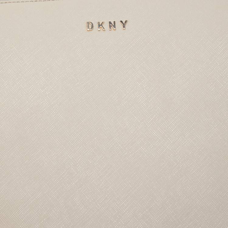 Pre Owned DKNY Beige Leather Crossbody Bag